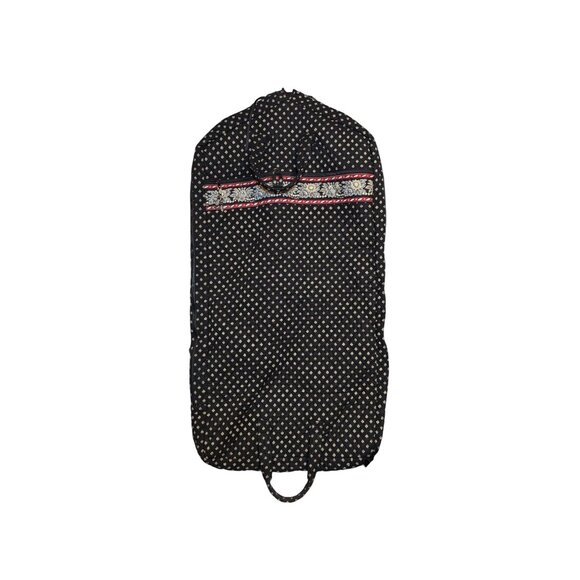 Vera Bradley Hanging Garment Bag Retired Pattern Black Provençal Fabric With Yel - Picture 1 of 11